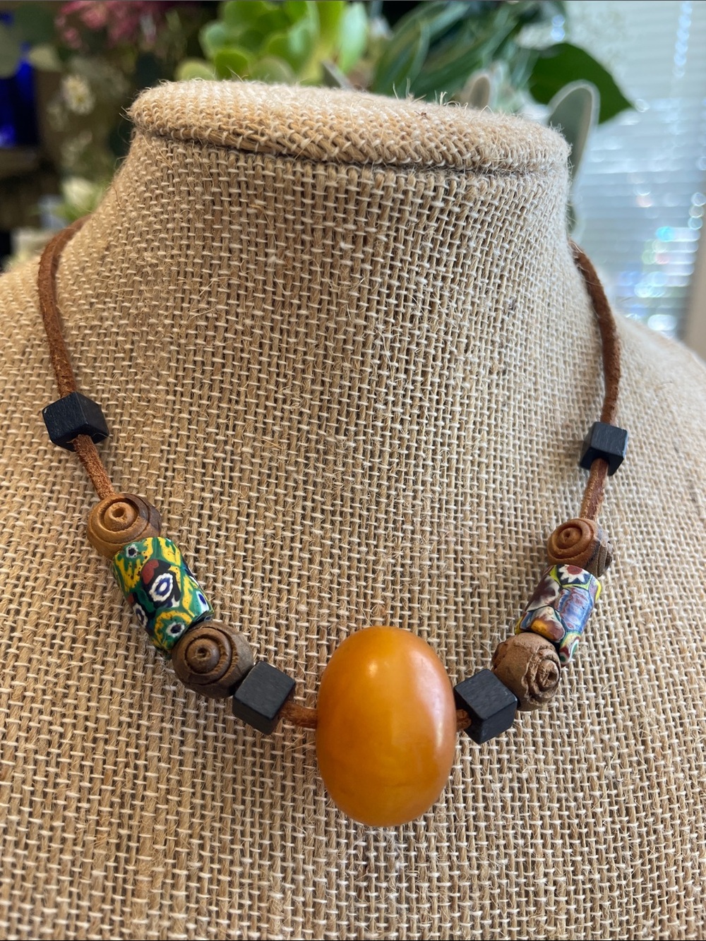 Bakelite bead necklace